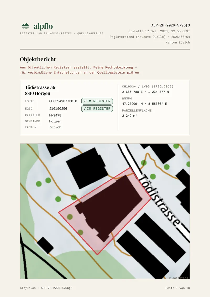 Objektbericht · Seite 1 des Musterdokuments